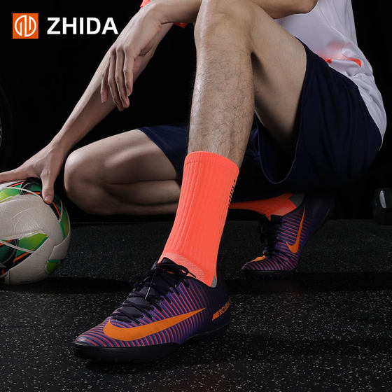 ZHIDA middle tube football socks for men and women short tube professional anti-skid socks breathable towel bottom middle help training socks