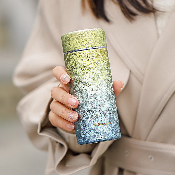 2026 New Peacock Pure Titanium Insulated Cup Mini Titanium Cup Portable Compact High-Value Pocket Water Bottle