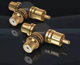 Germany VIABLUEVerbatim RCA 1/2 coaxial 1 in 2 out Lotus head TEE Pure copper gold plated