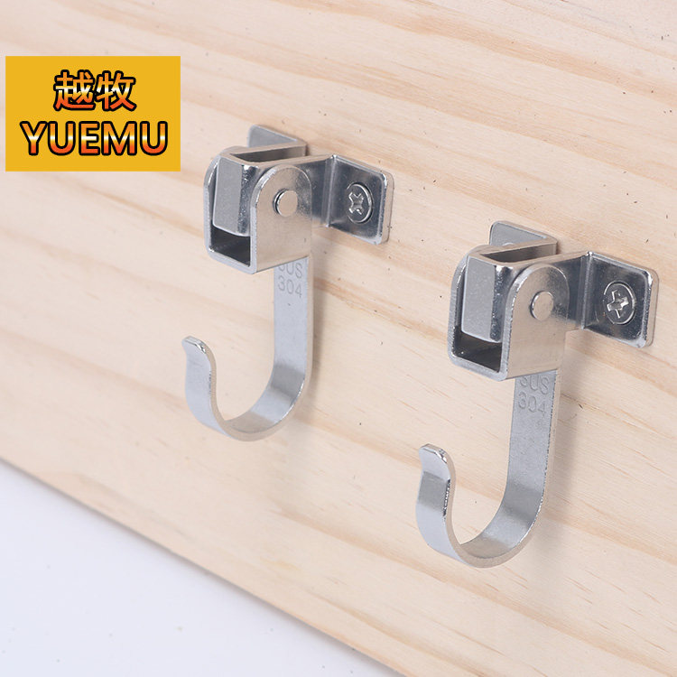 Active Hook 304 Stainless Steel Wall Top Hook Top Hook Clothe Ceiling Top Plate Hook U Shaped Swivel Single Hook