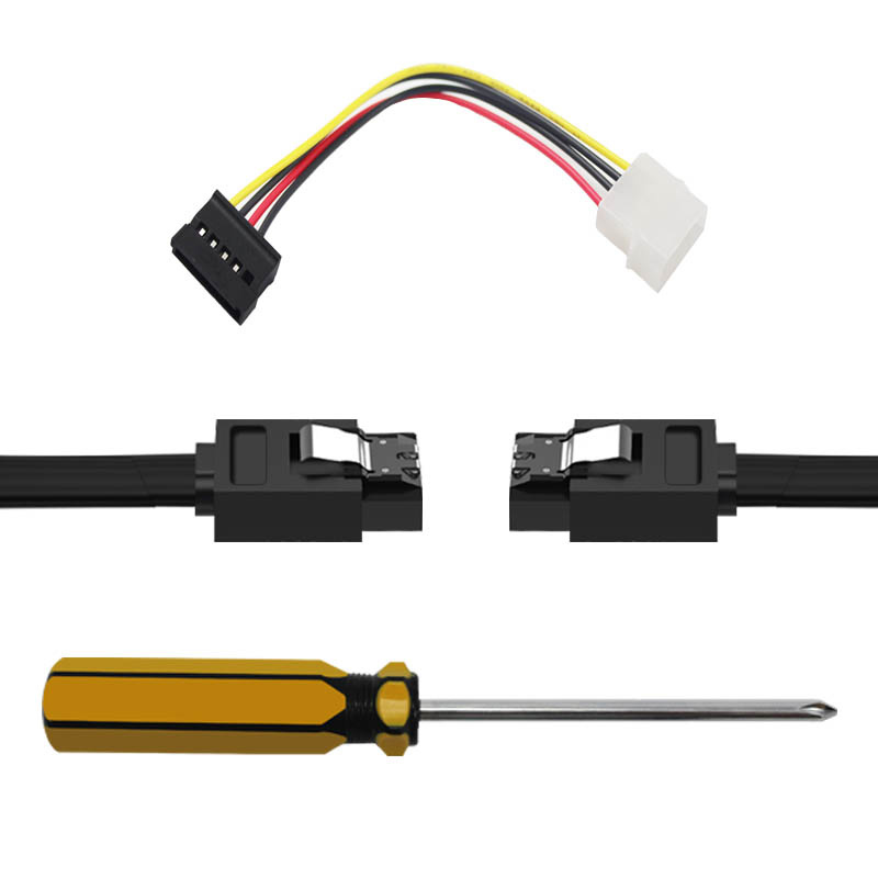 kdata gold field ssd solid hard disc switching wire data line SATA wire power cord screwdriver