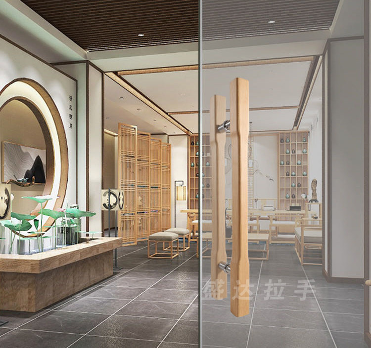 Eurostyle Solid Wood Door Handle Shop Glass Door Handle Kenderky Door Armrest push-pull shifting door handle minimalist Hyundai