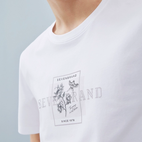 [Cool Salona] Брендовая мужская футболка из ледяного шелка с короткими рукавами Qi, лето 2024, новые молодежные топы с принтом в национальном тренде