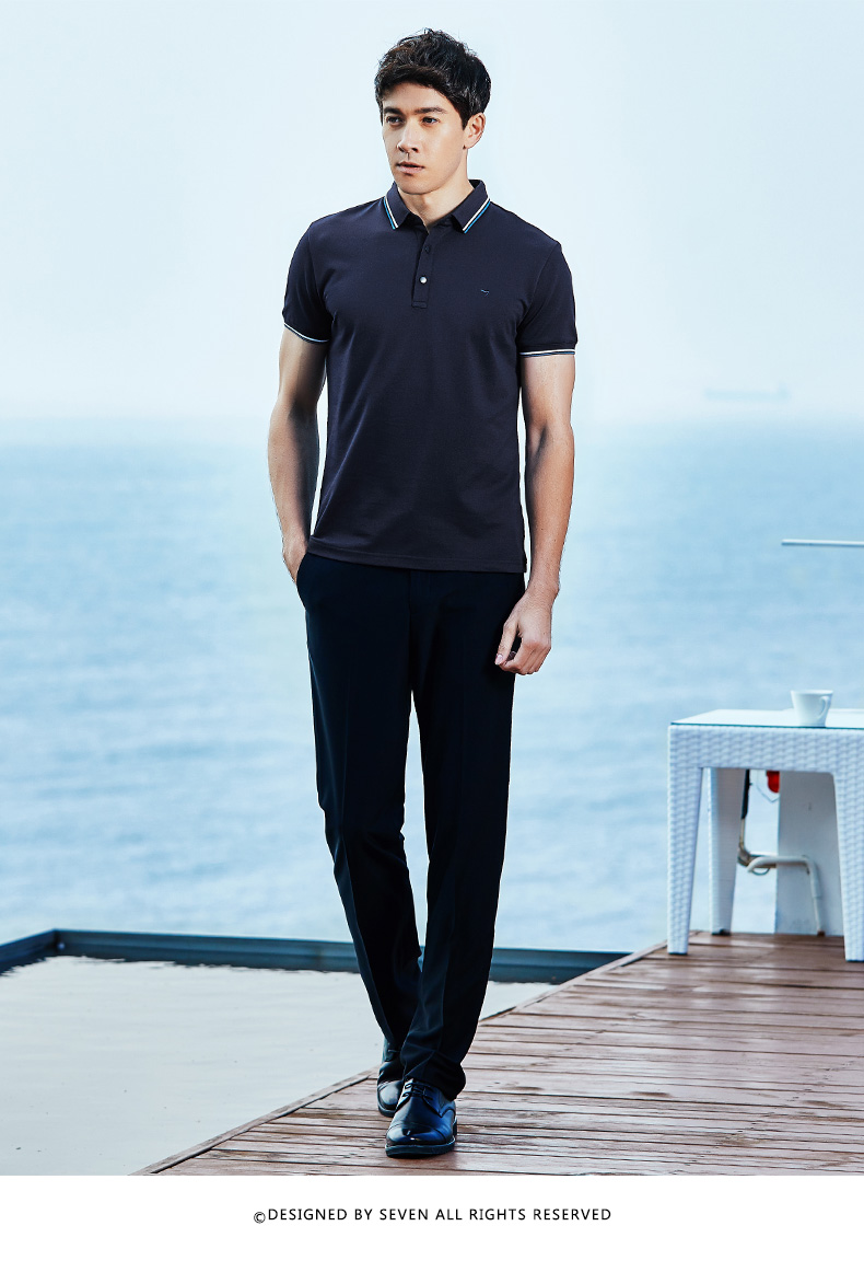 Áo sơ mi nam POLO thương hiệu áo thun ngắn tay thời trang nam thanh lịch giản dị Slim mỏng cổ áo mới 2018 áo phông polo nam