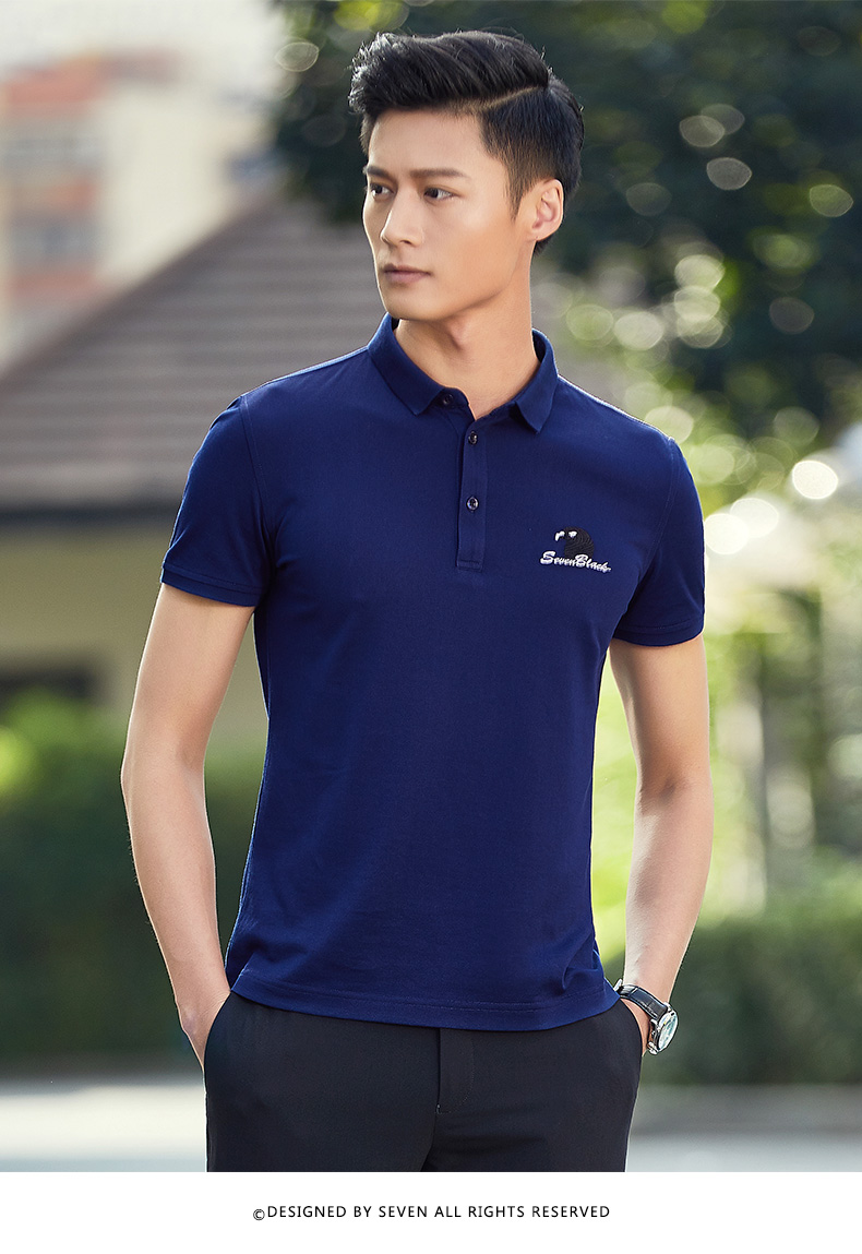Thương hiệu áo thun nam tay ngắn Polo kinh doanh dành cho giới trẻ hoang dã Áo thun 2018 mới thoáng khí polo áo