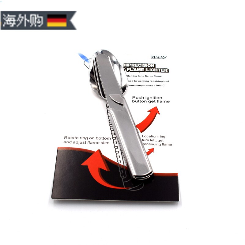 German stainless steel 4 piece tableware knife and fork spoon portable outdoor travel Western food fruit knife and fork spoon high hardness