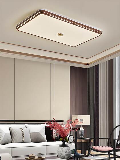 Modern New Chinese-Style Led Ceiling Light with Chinese Zen Aesthetics from the Song Dynasty, Full-Spectrum Main Light for Dining Room, Bedroom, and Living Room