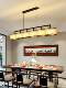 New Chinese-Style Living Room Chandelier with Iron Art Square Lampshade, Dining Room Lamp, Elegant Modern Minimalist Chinese-Style Tea Room Designer Model