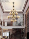 New Chinese-Style Duplex Building Large Chandelier Villa Living Room Open Space Chinese Style Four-Story Hotel Lobby Staircase Long Lamp
