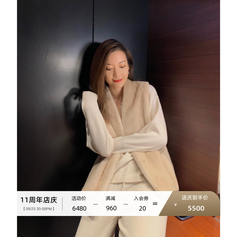 MSBEAST purple label velvet mink coat women's whole mink imported mink vest fur coat short