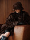 MSBEAST natural curly Xiaohu sheep fur integrated autumn and winter warm and skin-friendly versatile potted hat/double-sided scarf