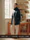 MSBEAST British ultra-thin sheepskin funnel collar smocked waist closed velvet lining leather coat丨soft leather windbreaker