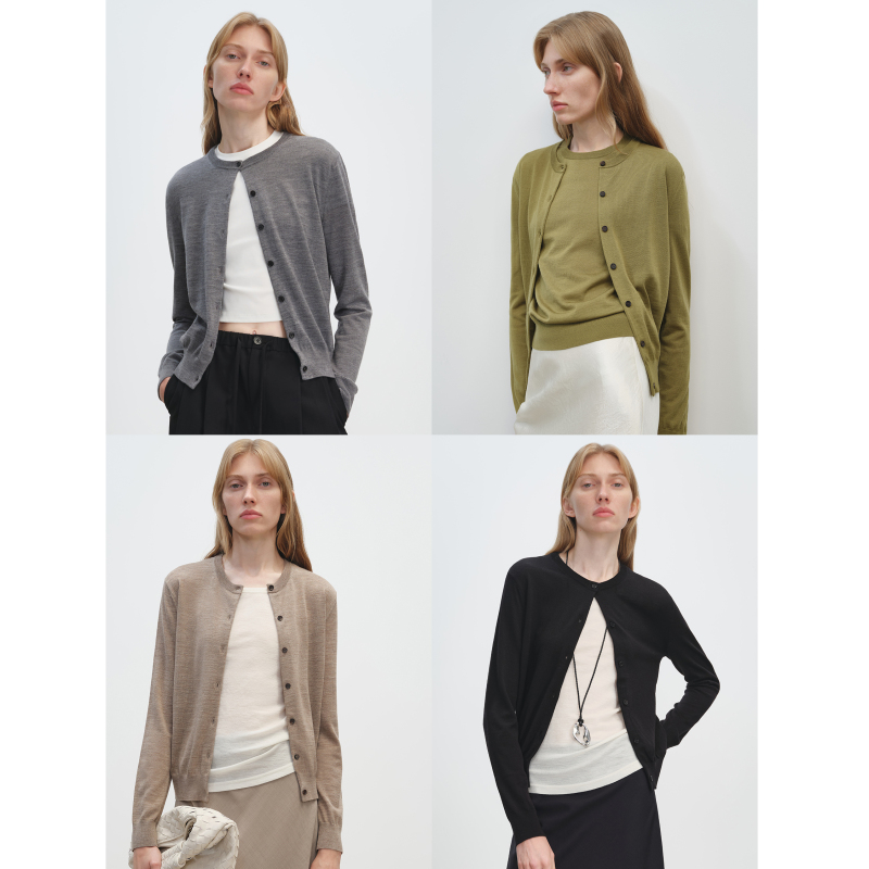 Msbeast German Yangzi Biella Pure Wool Clean Fit Long-Sleeve Knit Cardigan Women's Two-Piece Set for Autumn Msbeast German Yangzi Biella Pure Wool Clean Fit Long-Sleeve Knit Cardigan Women's Two-Piece Set for Autumn