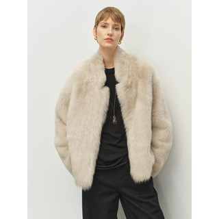 Msbeast Urban Casual Stand Collar Oversized Tuscany Straight Fur Coat | Rachel Xingge