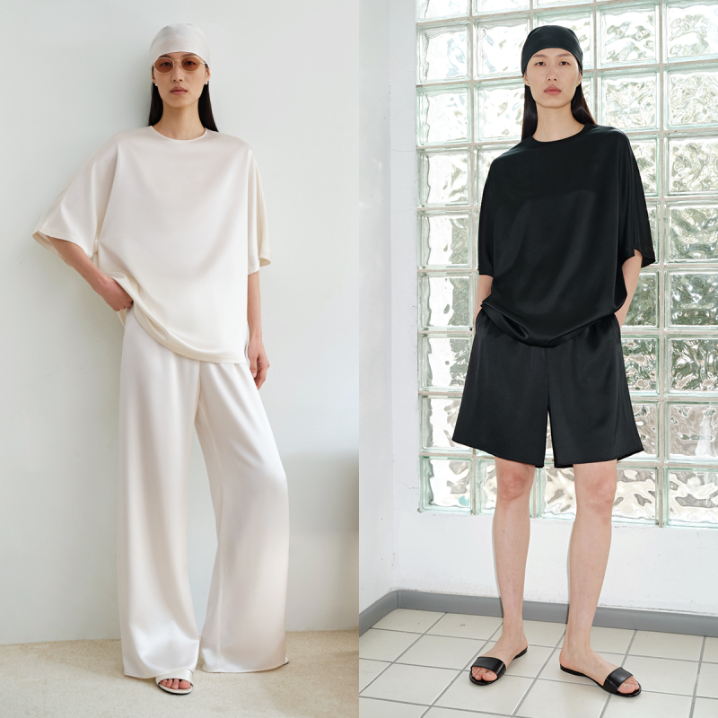 Msbeast American Eastman Acetate Cool Double-Sided Satin Luster Drapey Silhouette T-Shirt/Shorts/Air Pants Msbeast American Eastman Acetate Cool Double-Sided Satin Luster Drapey Silhouette T-Shirt/Shorts/Air Pants