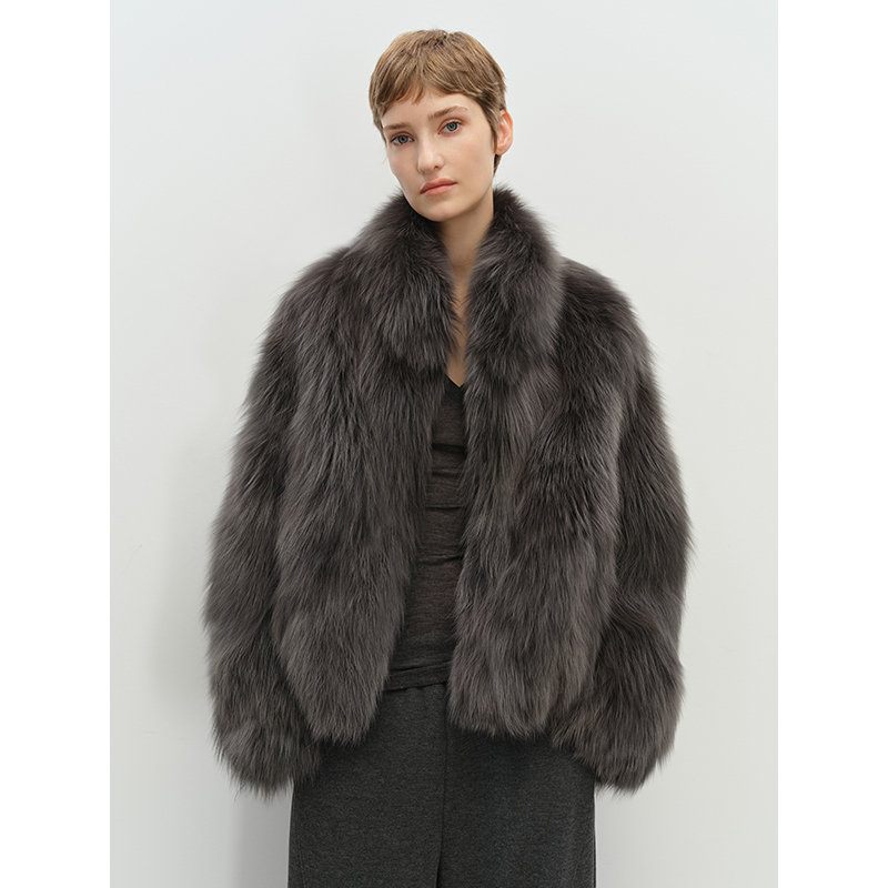 Msbeast Custom-Dyed Finnish Saga Special Silver Fox Fur Modern Stand-Up Collar Short Fur Coat Winter | Rose Flower Msbeast Custom-Dyed Finnish Saga Special Silver Fox Fur Modern Stand-Up Collar Short Fur Coat Winter | Rose Flower