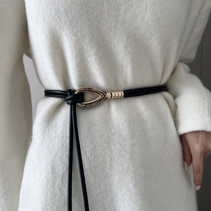 Suit Belt for Women, Knotted Belt, Fashionable and Versatile, Decorative Accessory for Sweaters, Trench Coats, Woolen Coats, Waist Cincher Belt