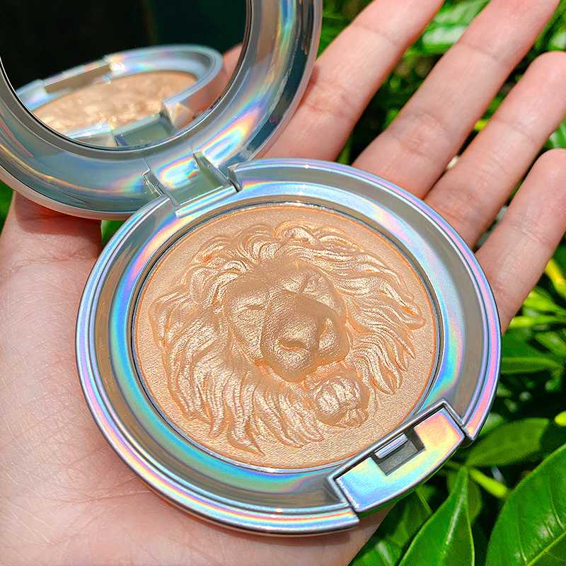Original painter lion highlight powder powder glitter to brighten the face, three-dimensional nose shadow, ginger highlighter plate - Taobao