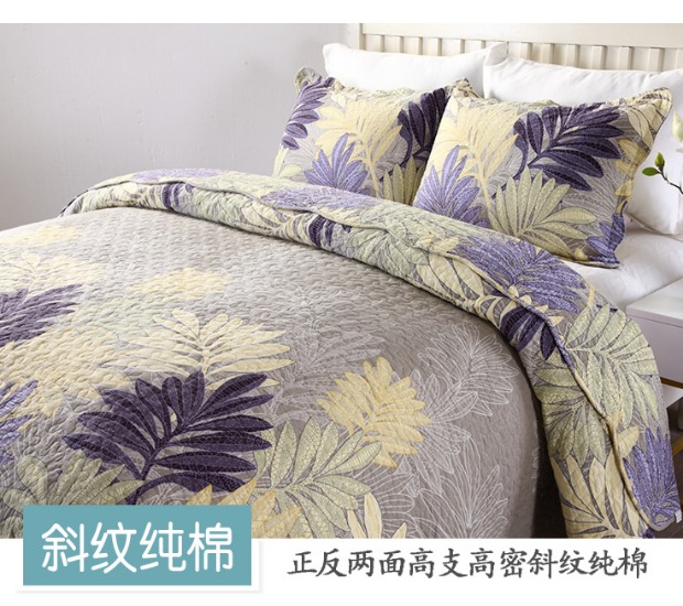 Cotton twill quilted quilted bông trải giường ba mảnh giường đôi chăn bông sử dụng nhiều hơn mùa hè mát mẻ điều hòa không khí ga giường