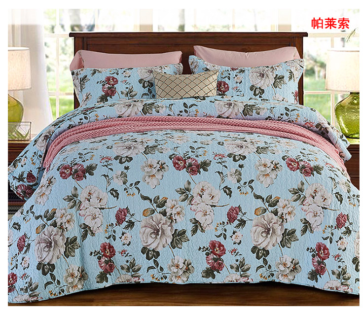 Châu âu bông chần trải giường ba bộ rửa quilting mùa hè mát điều hòa không khí là chần dày sheets đa chức năng