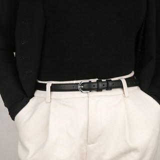 Celvimklim Women's Genuine Leather Belt, Fashionable, Simple, Elegant, High-End, First-Layer Cowhide Belt, 2025 New Model