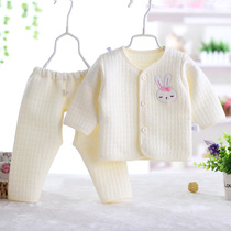 Printemps Automne Bébé Sous-vêtements Coton pur Hiver Clothes Clip coton Thickened Automne Clothes Suit Newborn Toddler Warm Pyjamas