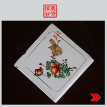 Jingdezhen Cultural Revolution Old Factory Porcelain Fine Collection Fully Hand-painted Triangle Porcelain Plate with Gold Flowers and Birds
