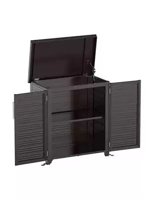 Outdoor storage cabinet box storage balcony storage cabinet waterproof sunscreen sundries storage cabinet aluminum alloy long strip cabinet