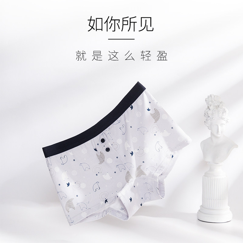 Zhang Qingnian's breathable cartoon thin cotton neutral les ladies mid-waist boxer boxer underwear sports wind student girl