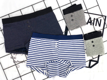 2 pieces of Zhang Youth home original cotton lestt four-corner panties neutral style handsome T flat-angle womens large size