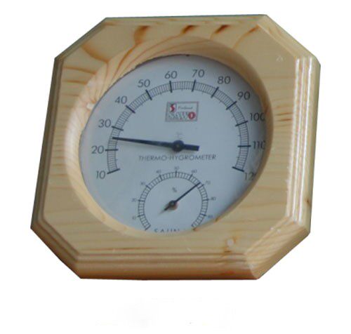 The temperature and humidity display of the sauna single wood table