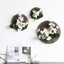 Wind reciting rope chicography Flying Saucer Butterfly Orchid decoration New Chinese folk Showcase Windows Zen background wall Classical potted plants