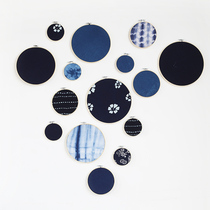 Kindergarten Handmade Chinese Blue Dye Cloth Art Ethnic Style Embroidered Background Wall Wall Decoration Pendant Pendant Folk Juku Soft Dress