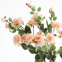 Wind Recite Iceberg Rose Emulation Floral Flower Arrangement Living Room Retro Silk Flower Swinging Piece Flower Arrangement Decorative Flower Softfit Tabletop