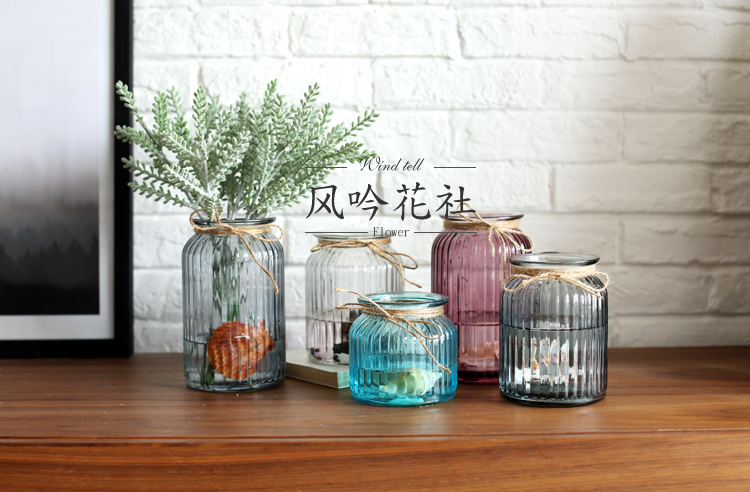 Kính chắn gió Bình thủy tinh Văn phòng cây thủy canh Trang trí nội thất Máy tính để bàn hiện đại tối giản hoa chèn - Trang trí nội thất trang trí nội thất