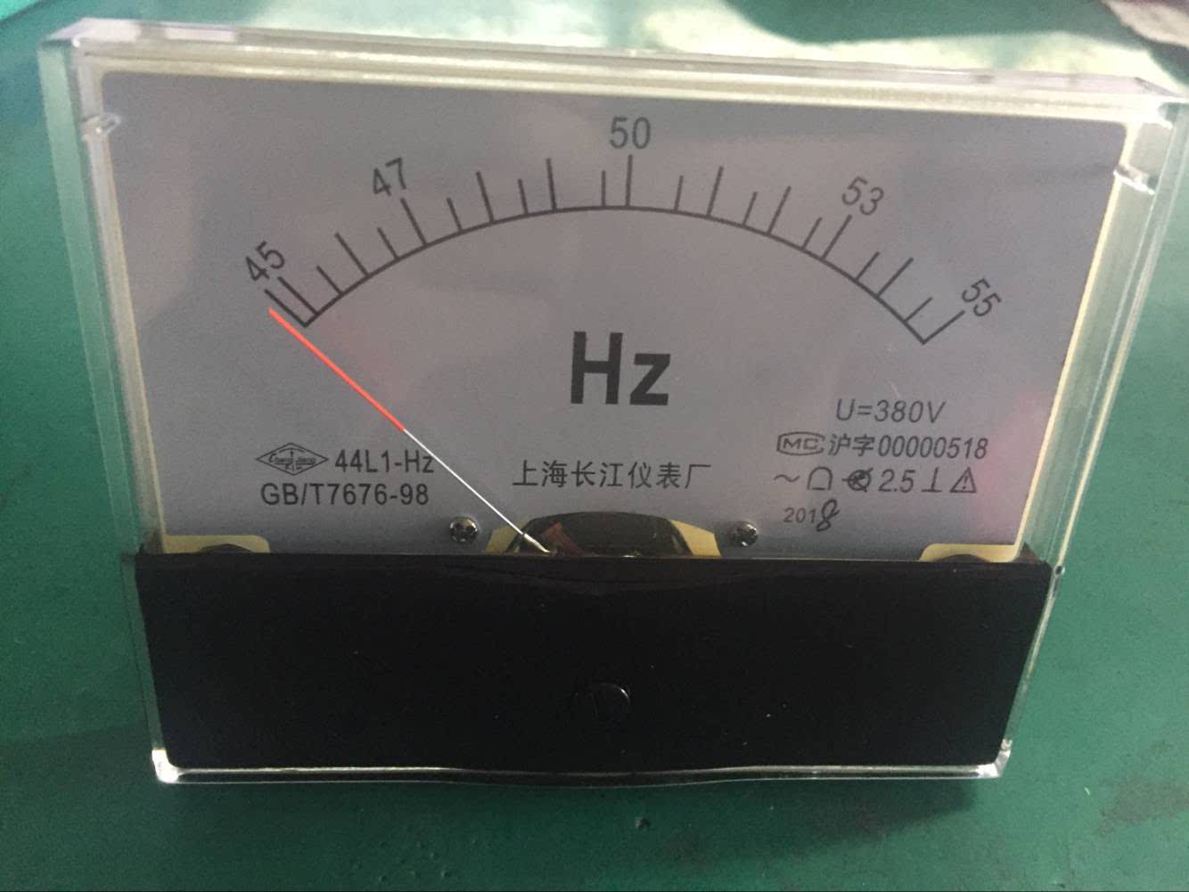 Yangtze River meter 44L1 finger type frequency table 45-55HZ 380V weeks wave phenohertz table 0-50HZ