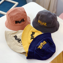 Baby fisherman hat letter embroidered hat men and women children Korean sun hat casual basin hat Korean version Joker hat