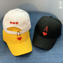 Spring and summer childrens embroidery baseball hat curved eaves duck tongue tide Korean version of sunshade men and women hip hat parent-child duck tongue hat hat