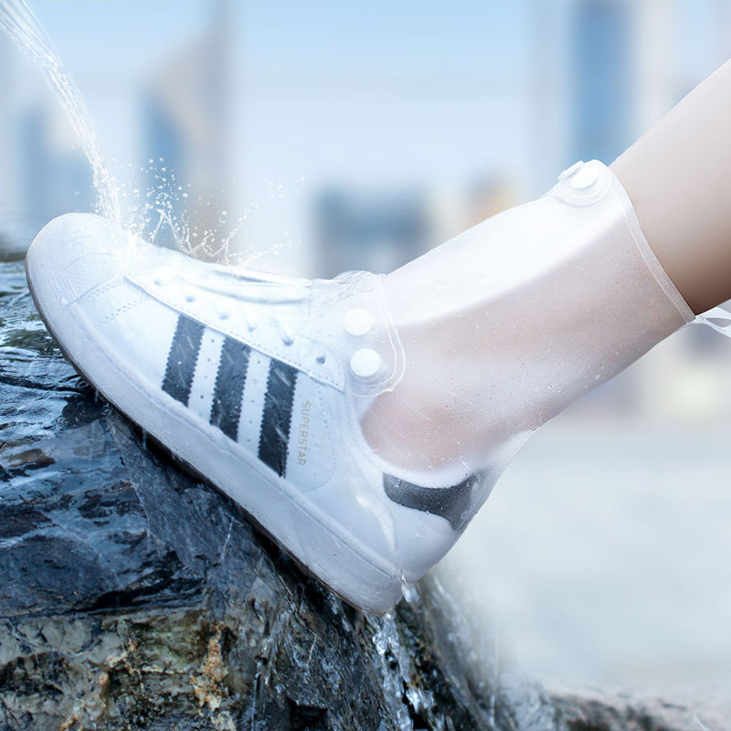 Rain boots cover shoe cover waterproof non-slip rain-proof foot cover thick wear-resistant bottom silicone male adult rainy child water shoes female