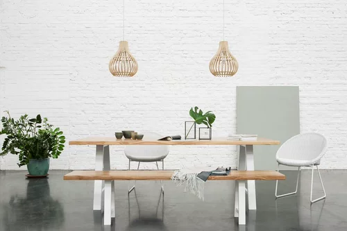 Светлый лофт из чистого массива дерева, роскошный офис, длинный стол для встреч, магазин одежды, верстак, магазин с дисплеем, столом для каллиграфии и рисования