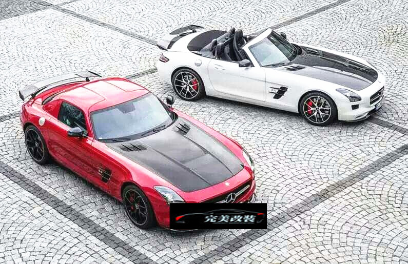 Mercedes-Benz SLS AMG sửa đổi đuôi lớn bằng sợi carbon Mercedes-Benz R197Black Series cánh cố định hai lớp - Sopida trên đuôi cá xe hơi