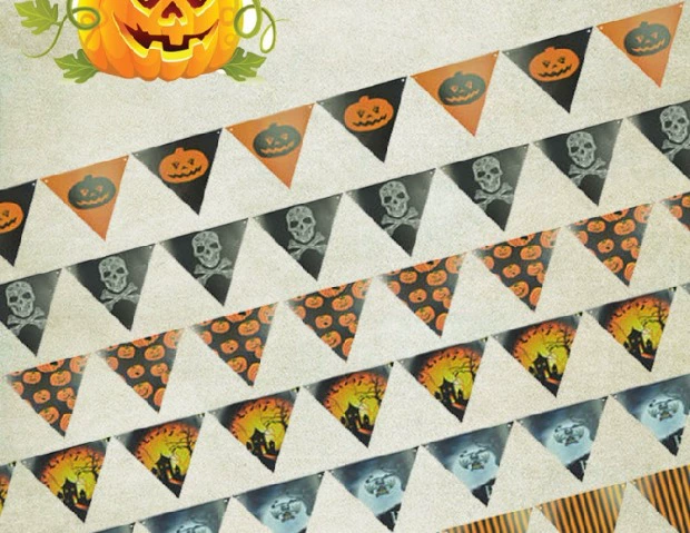 Halloween banner màu banner nhỏ cờ chuỗi cờ kỳ nghỉ cung cấp cờ trang trí tam giác treo cờ ma trang trí lễ hội - Sản phẩm Đảng / Magic / Hiệu suất