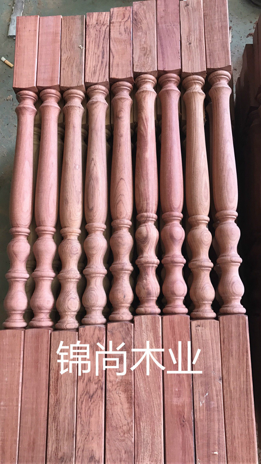 Brazilian rosewood high-grade solid wood stair handrail railing Rosewood solid wood stair column General column