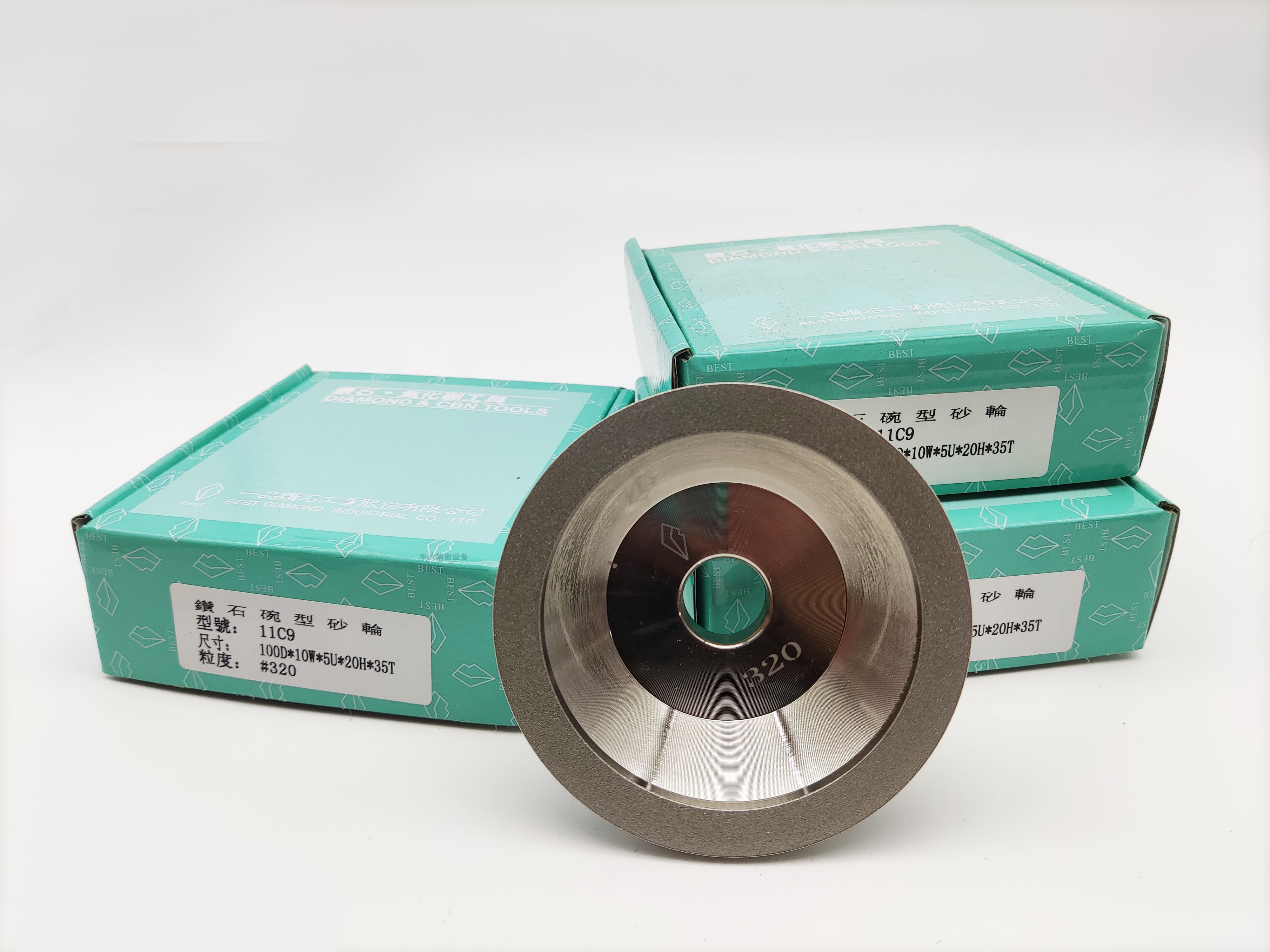 Grinder grinding wheel Electroplated stainless steel stone grinding wheel Bowl-shaped diamond grinding wheel milling cutter tungsten steel 100*10*20