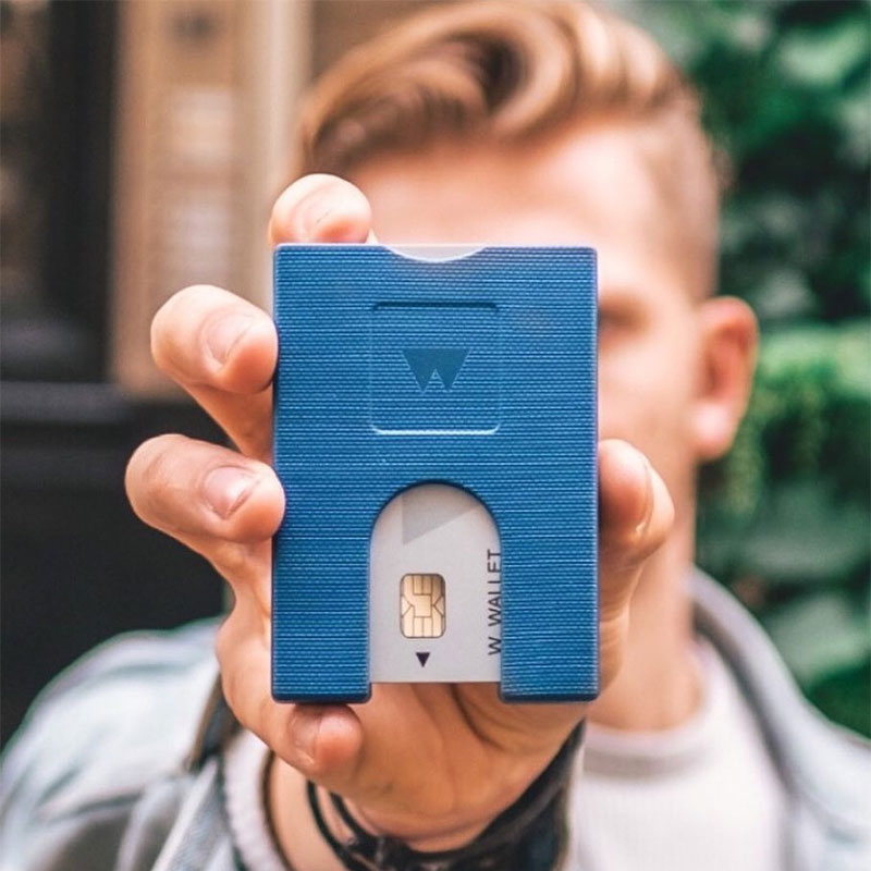 Imported Walter Wallet wallet card package from the Netherlands, metal aviation aluminum mini creative RFID anti-theft brush