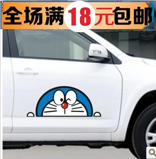 Doraemon Doraemon Car Stickers Funny Car Stickers Peeping Car Stickers Personality Scratch Cover Stickers
