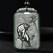 Xinjiang and Tian Yusheng Xiao Huyu Jade Pendant Real Products Qingyu Mens Mountain Tiger Jade Pendant Jade Jade Jade Jade