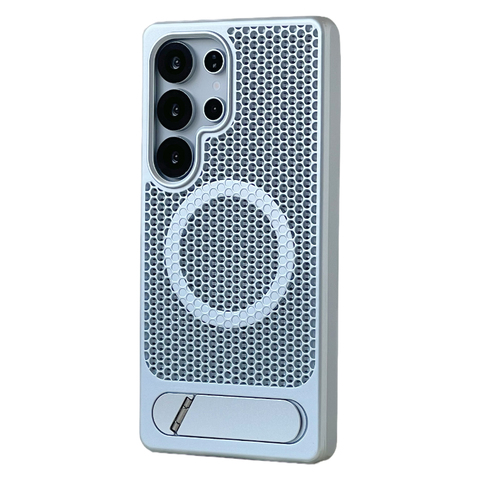 Honeycomb Kickstand Silver Charcoal Light Gray Samsung Phone Case
