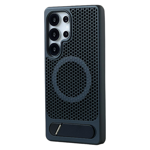 Honeycomb Kickstand Silver Charcoal Light Gray Samsung Phone Case