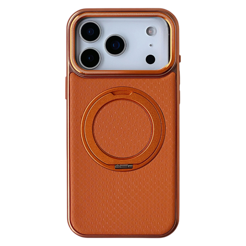 Woven Pattern Magnetic Ring Kickstand iPhone Case